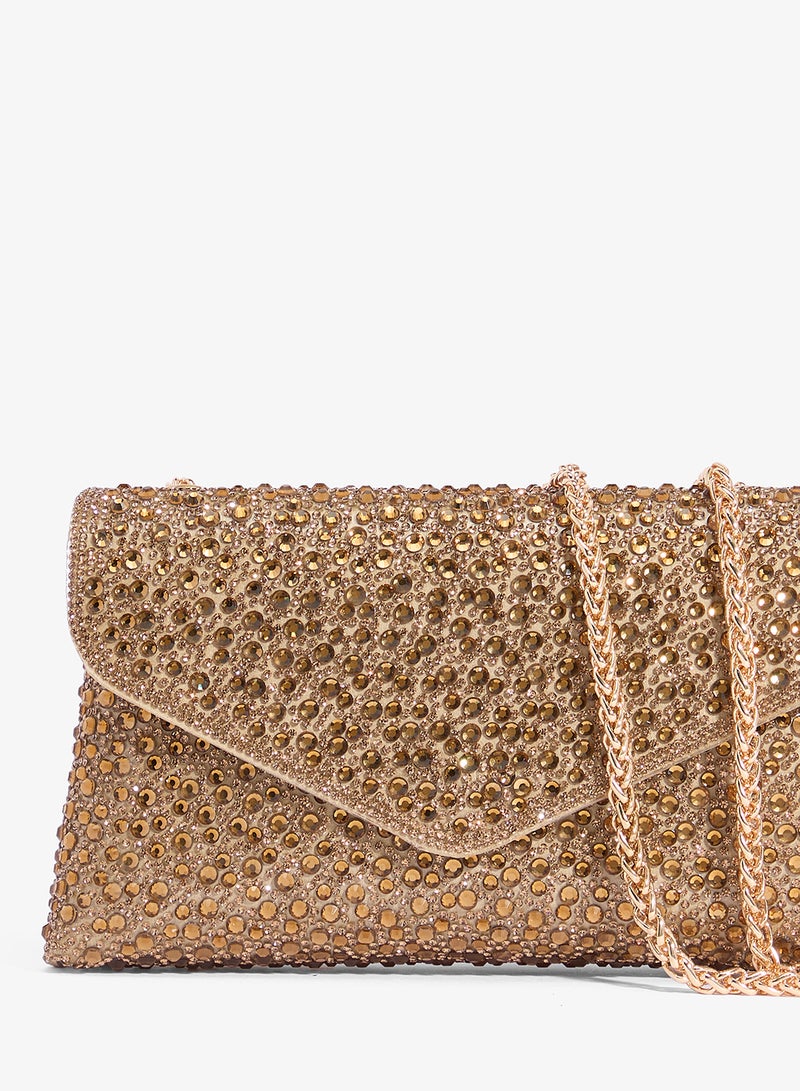 خزانة مخلب ذهبي مزخرف بالخرز الراين - Image 3